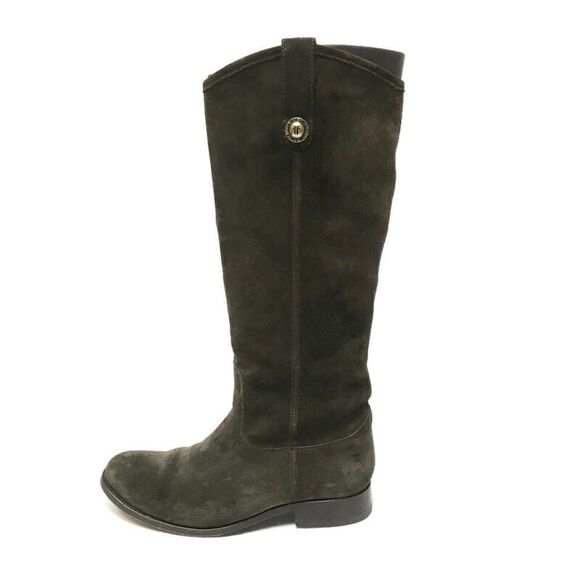 Frye Melissa button knee suede western riding boots 6.5B - Picture 1 of 9